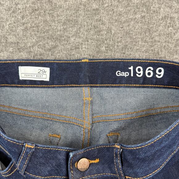 Gap Jeans Y2K Perfect Bootcut Denim Dark Wash 1969 Women's 29R Medium Rise - Picture 6 of 8